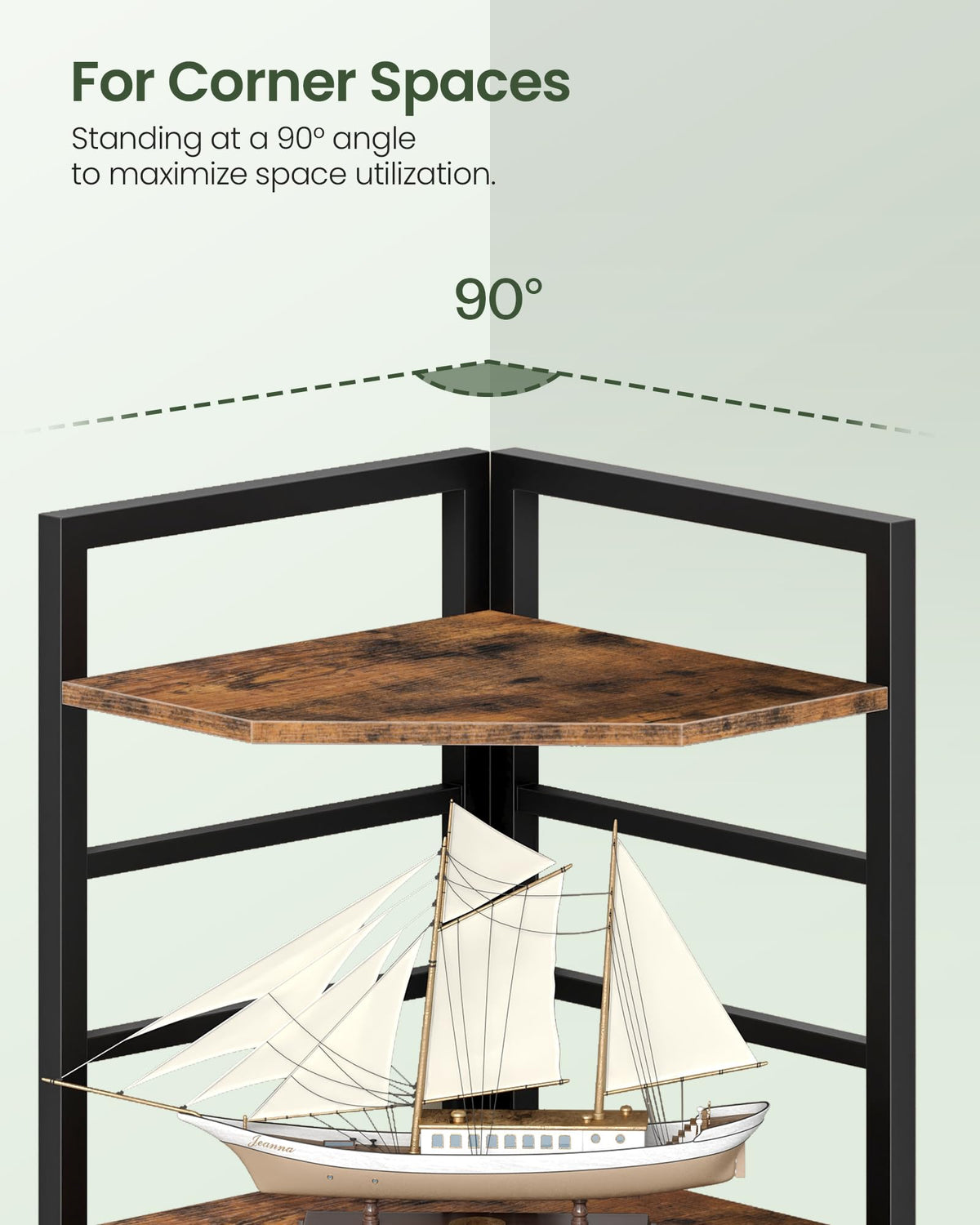 69.3" 5-Tier Corner Bookshelf E619540