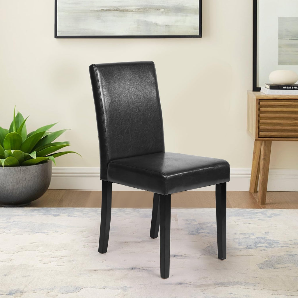 Set of 4 Black Dining Chairs Y292