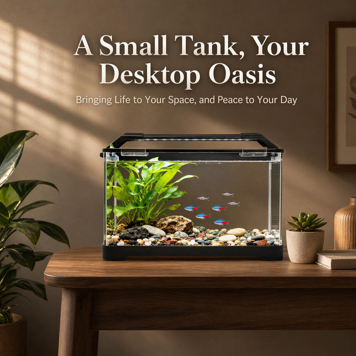 3.5 Gallon Acrylic Aquarium Starter Kit with Heater Z1749