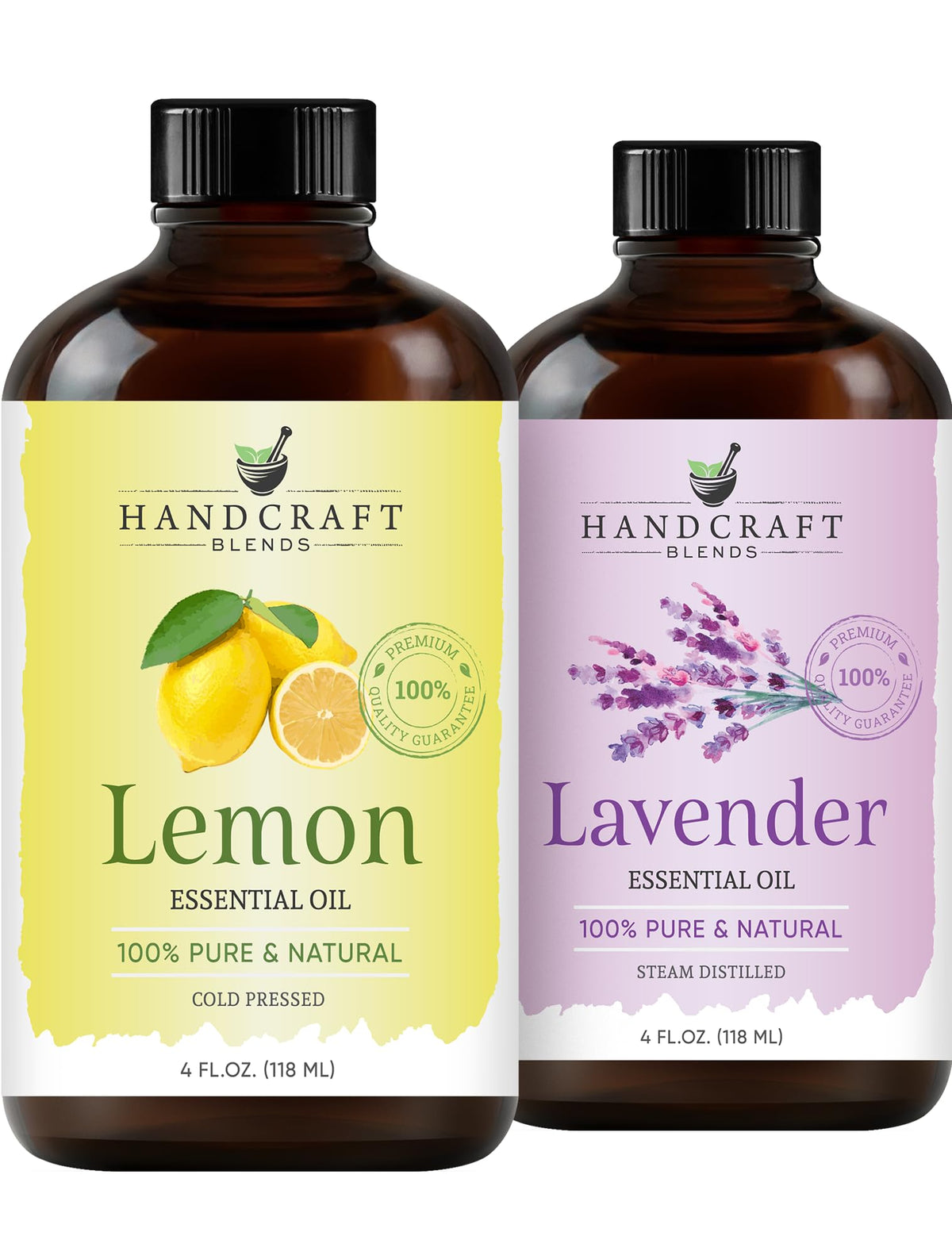 Lavender and Lemon Essential Oils 2 x 4 Fl Oz W26459