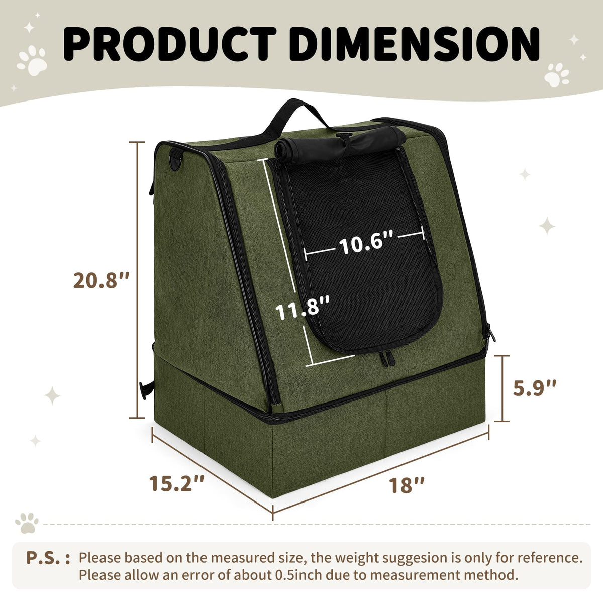 Portable Cat Litter Box with Waterproof Bag and Lid S451