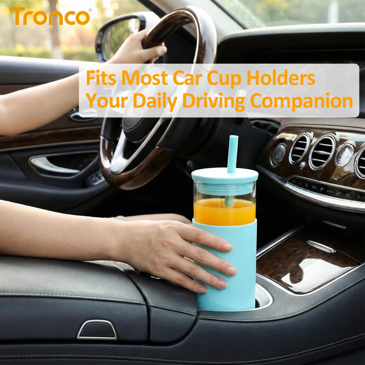 20 oz Glass Tumbler with Lids and Straws K266618