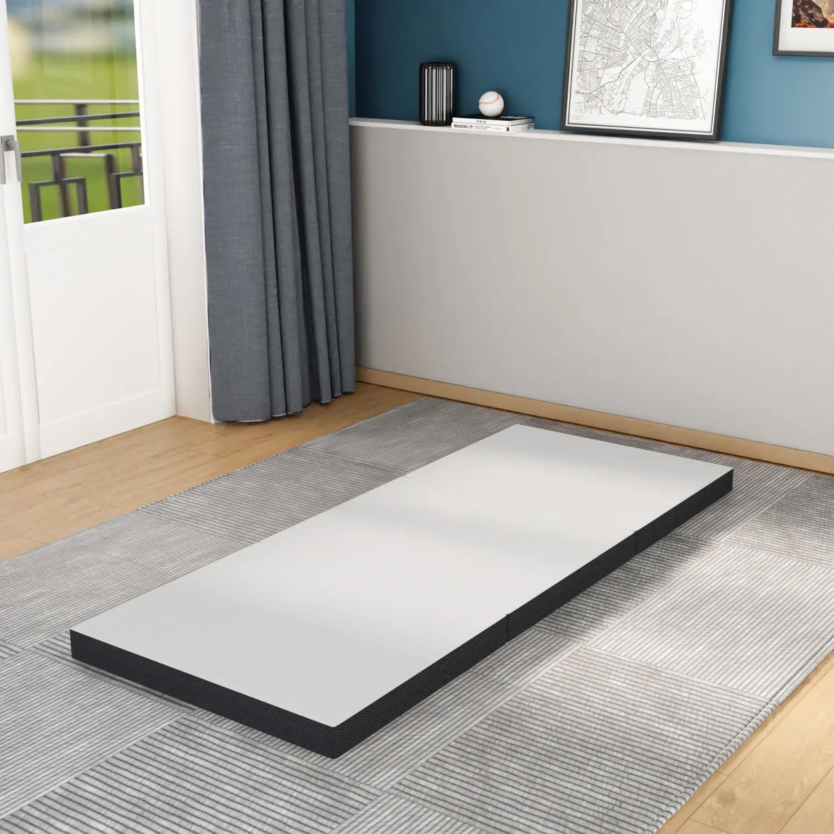 3 Inch Queen Size Tri-Fold Memory Foam Mattress Topper O341291
