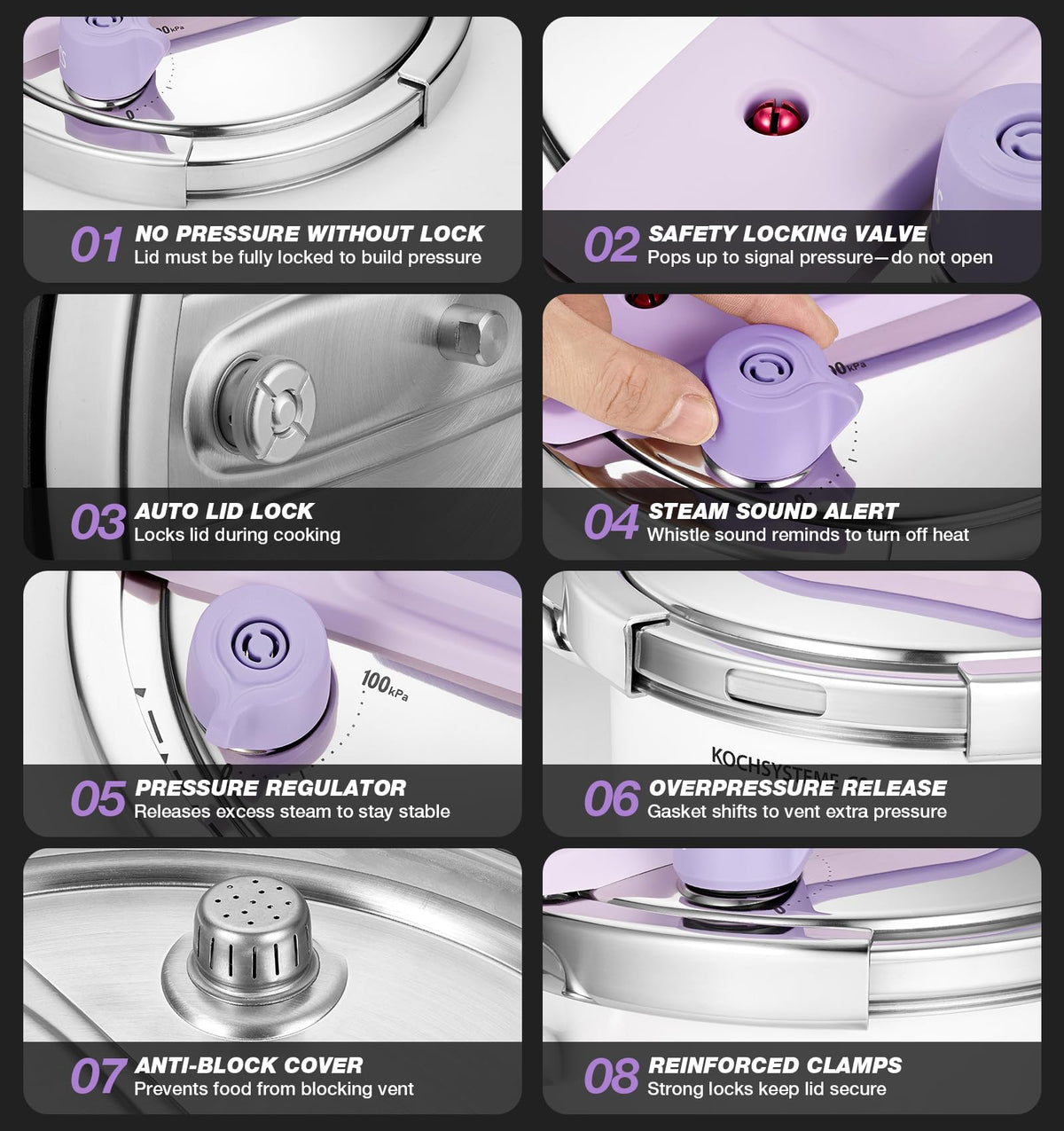 Small Stainless Steel Pressure Cooker 3.2 Quart J143