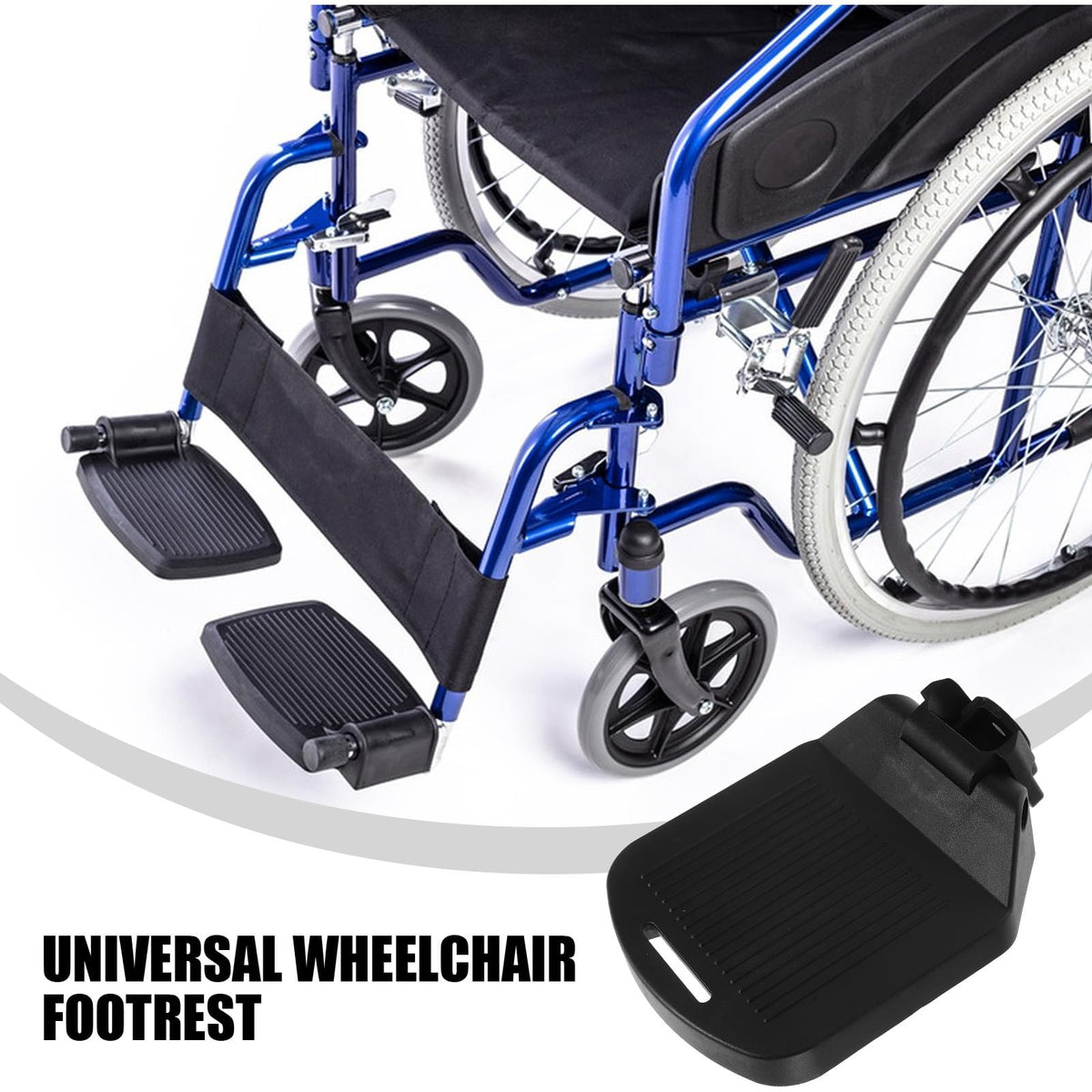 2pcs Universal Adjustable Wheelchair Leg Rest Foot Pedals Z31153