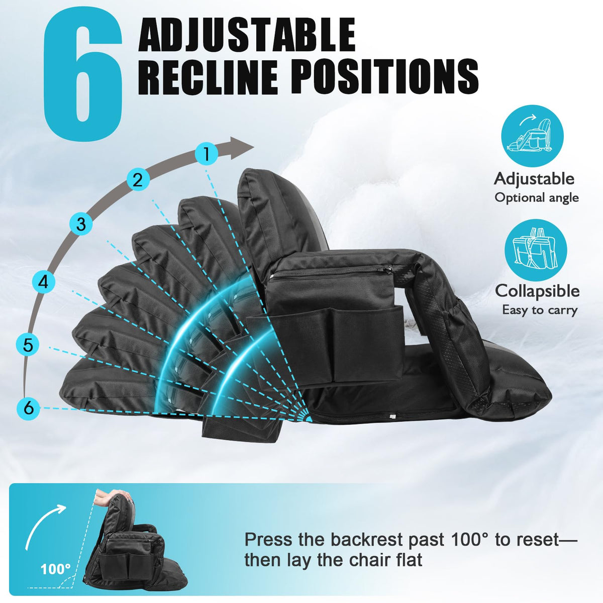 Wide Padded Stadium Seat with Back Support and Cup Holder W95577