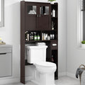 Over The Toilet Storage Cabinet with Doors and Shelves A720025