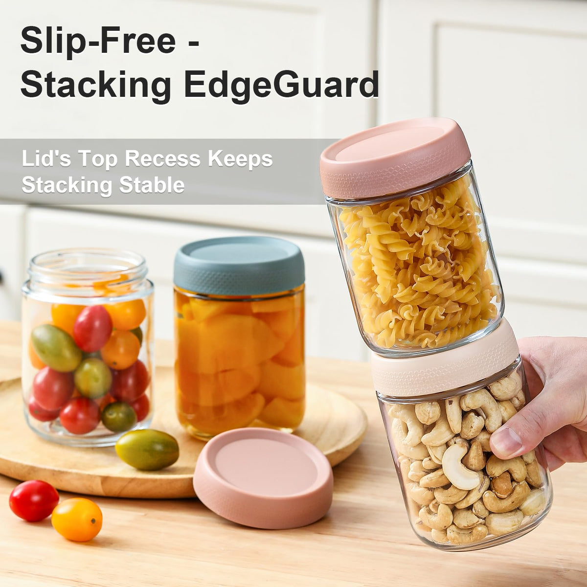 16oz Glass Jars with Airtight Lids U2303