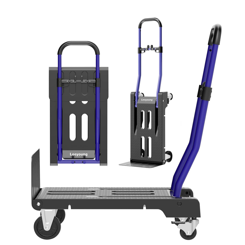 3-in-1 Folding Hand Truck 330lbs Portable Dolly Cart with Adjustable Handle K975064