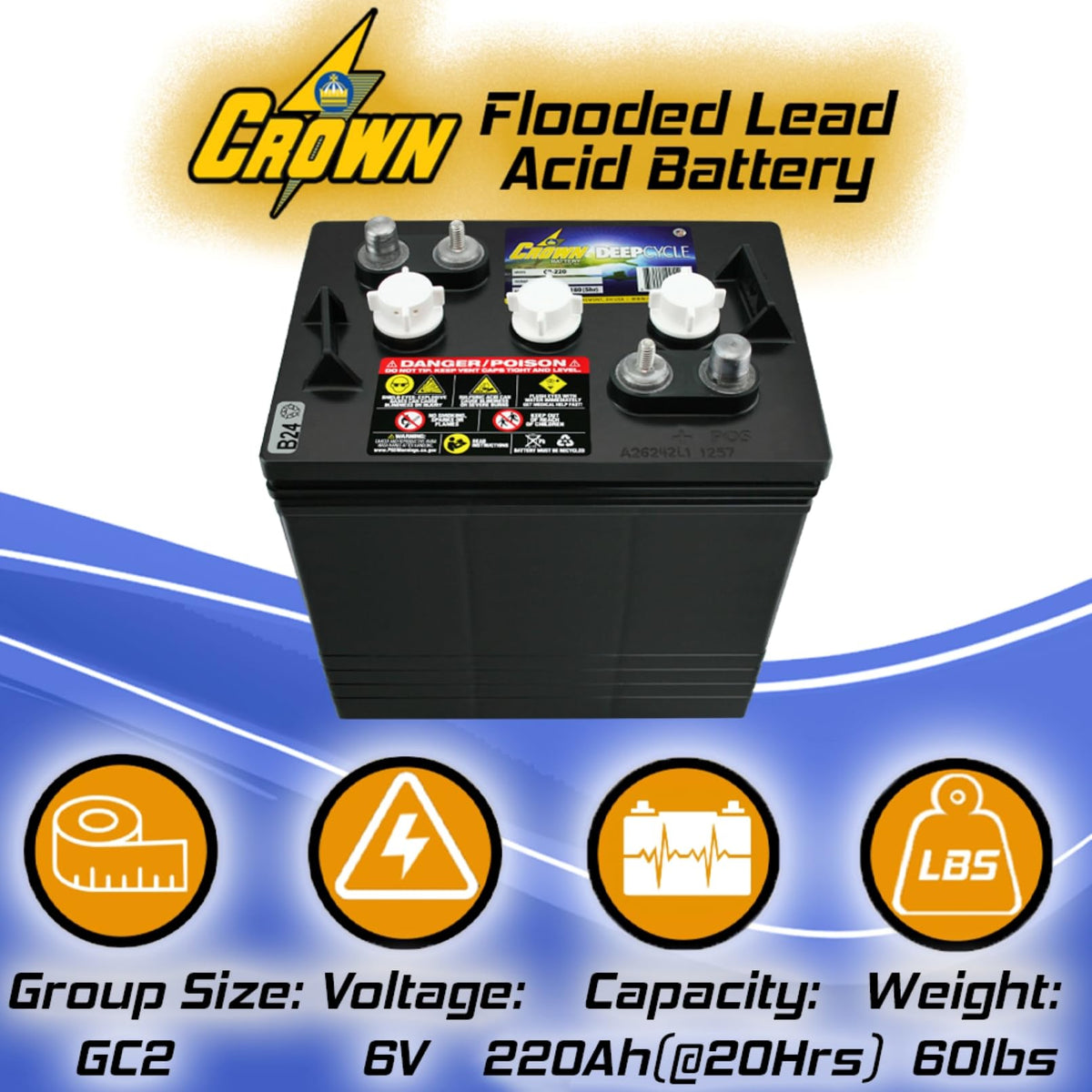 6V 220 AH Battery X4 P44423