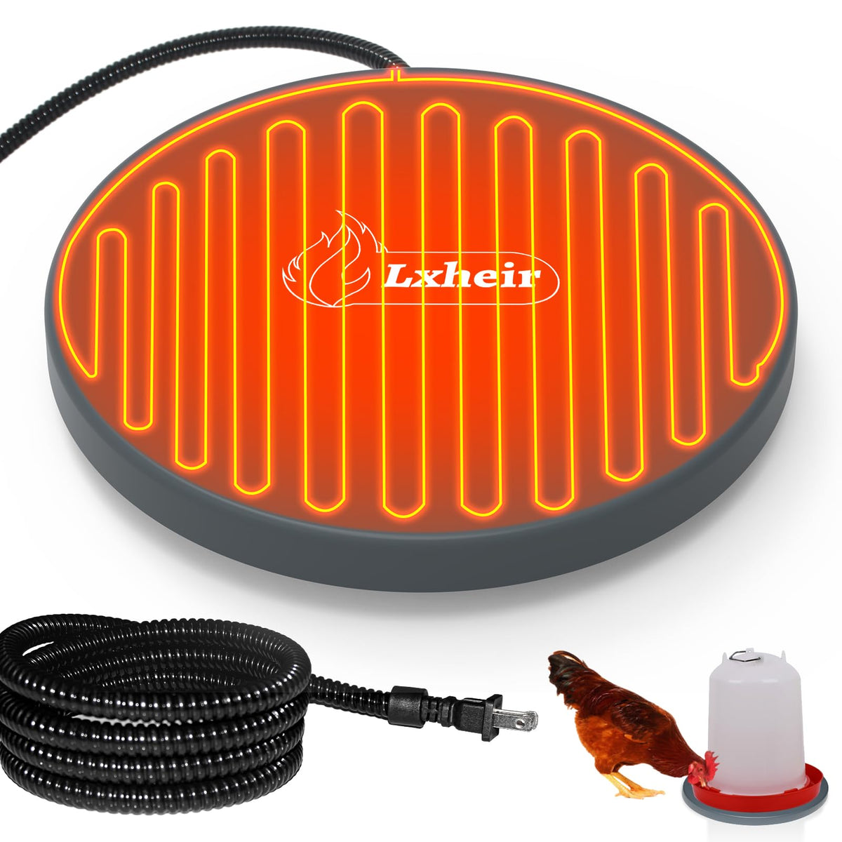 13'' Heated Poultry Waterer Base for 3-5 Gallons V55021