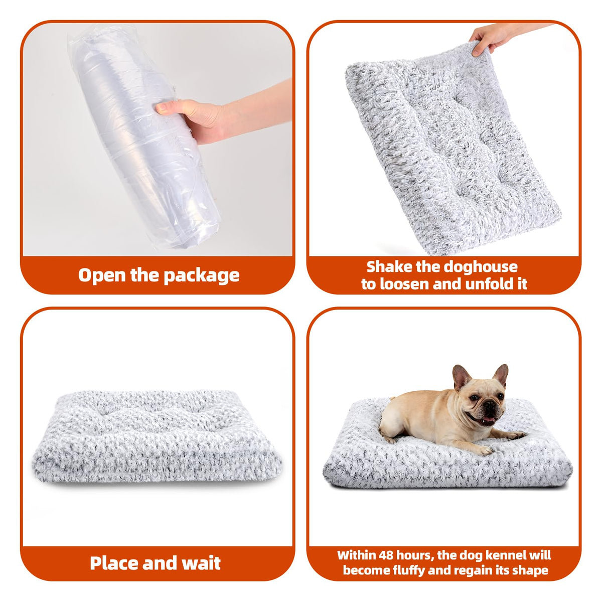 Large Washable Plush Dog Bed Q143
