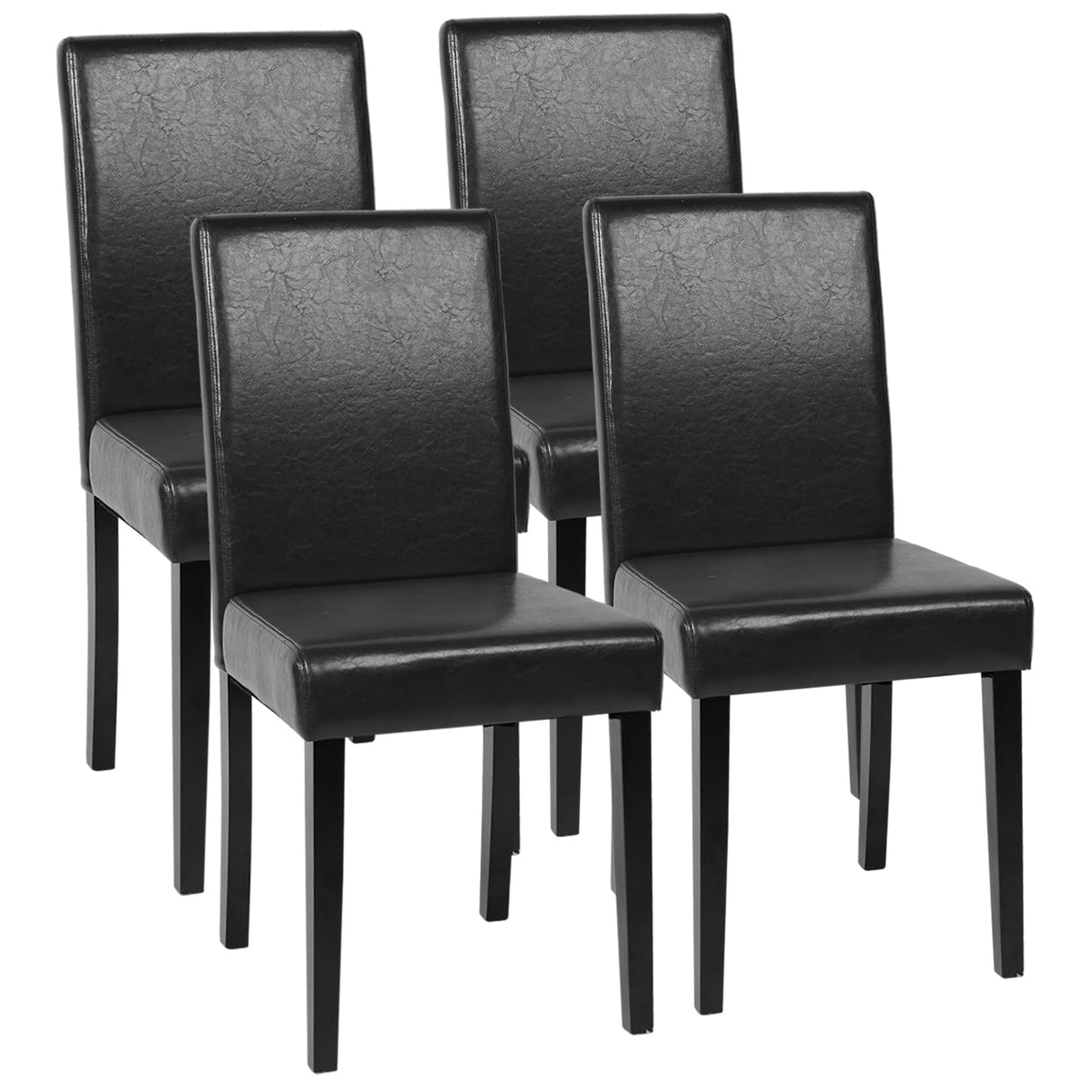 Set of 4 Black Dining Chairs Y292