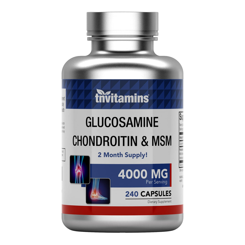 Glucosamine Chondroitin MSM 240 Capsules 4,000 mg Joint Support Supplement S203388