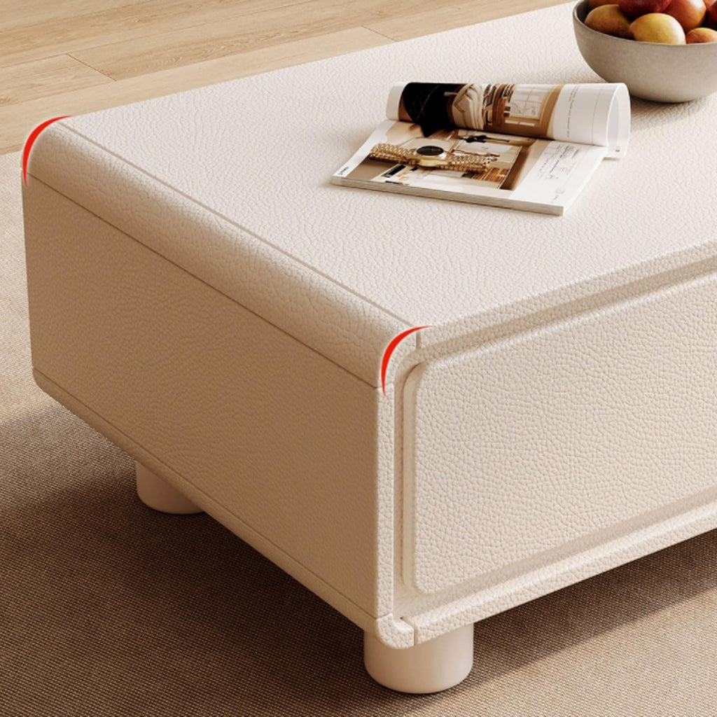 Cream White Floating TV Stand with Drawers G80347