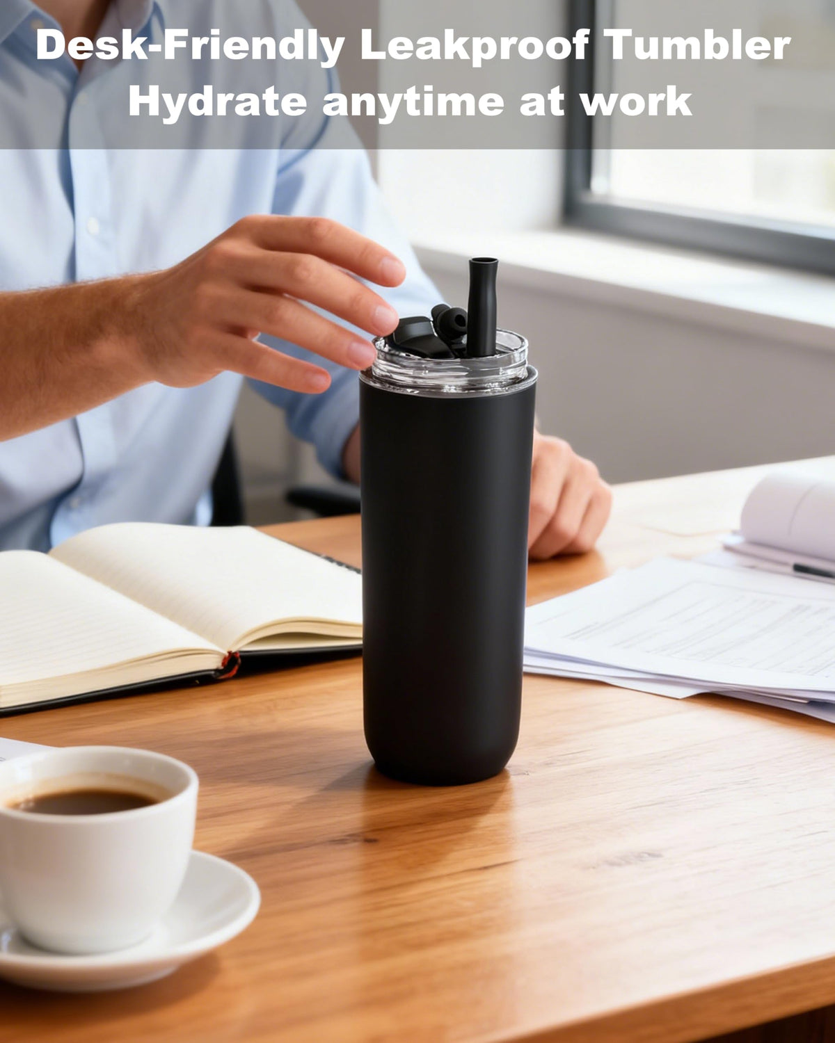 16 oz Insulated Stainless Steel Tumbler with Straw and Lid Z547
