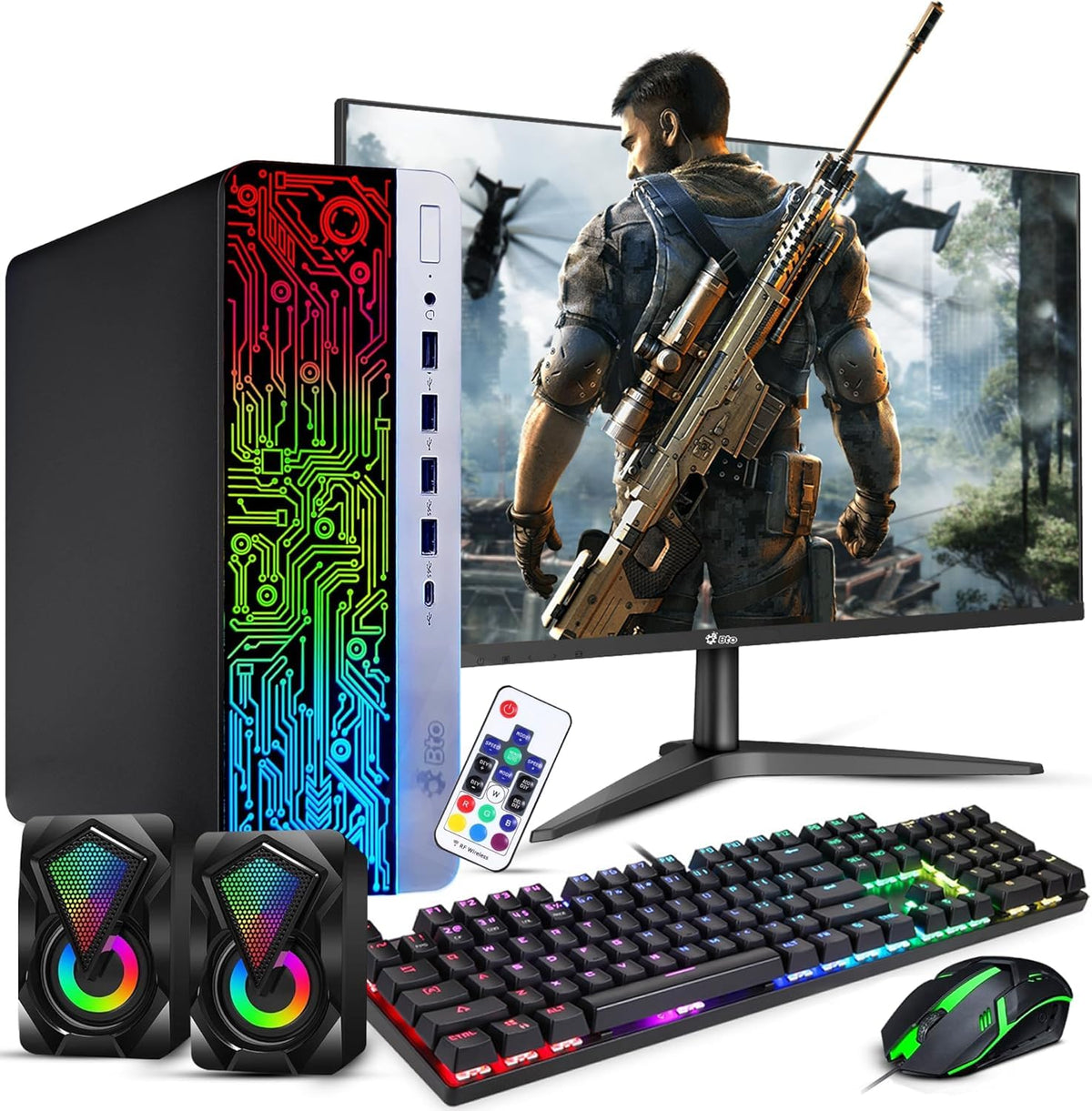 RGB Gaming Desktop PC Intel i5 16GB DDR4 512GB SSD GeForce GT 1030 G30944