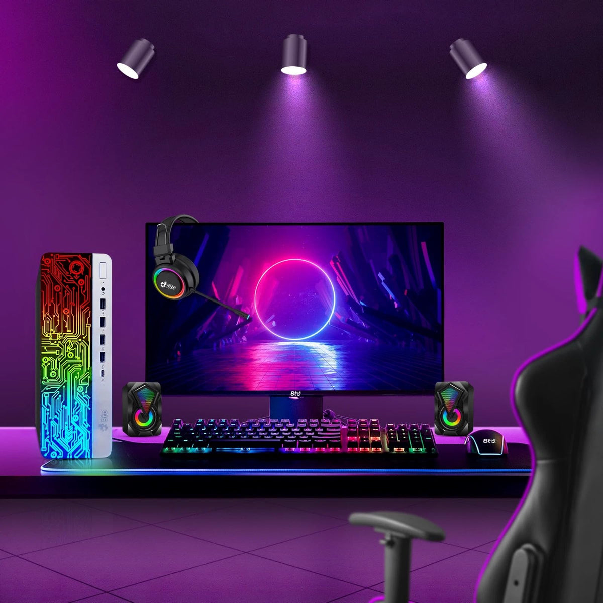 RGB Gaming Desktop PC Intel i5 16GB DDR4 512GB SSD GeForce GT 1030 G30944