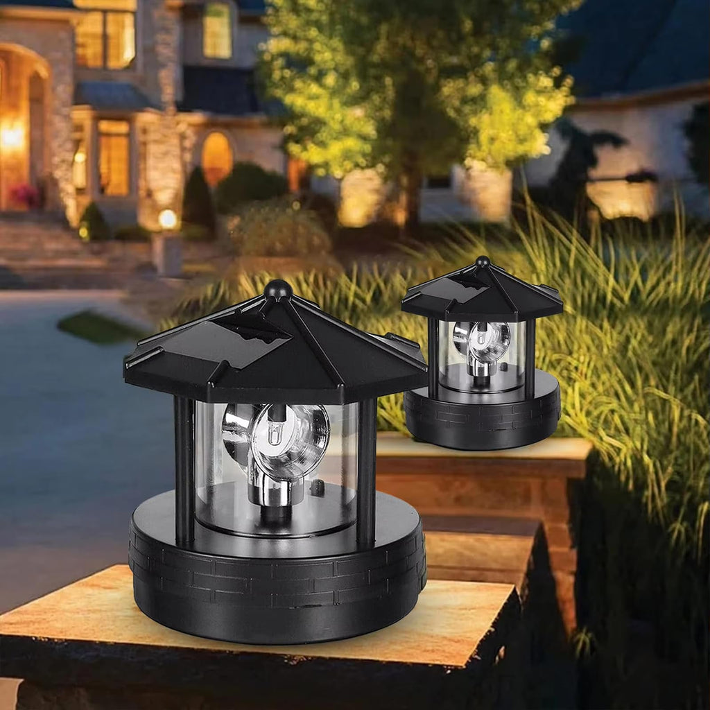 Solar Lights Outdoor LED Rotating Lighthouse Lamp P75279