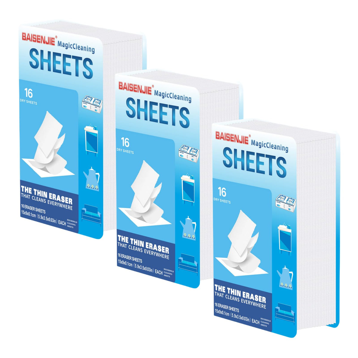 48 PCS Melamine Sponge Eraser Sheets A342
