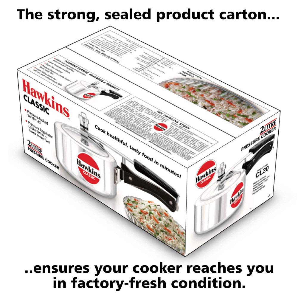 Aluminum 2.0 Litre Pressure Cooker Y255
