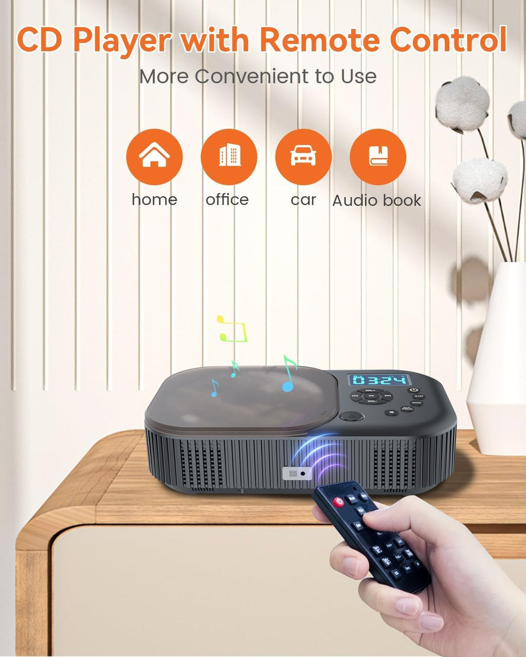 Portable Dual Stereo CD Player Black U7202