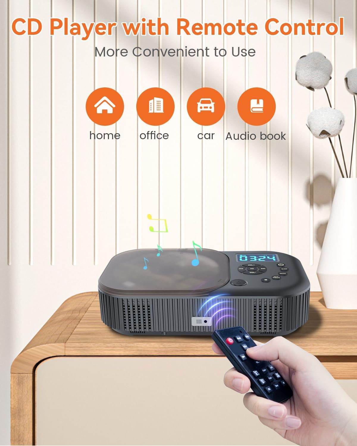 Portable Dual Stereo CD Player Black U7202