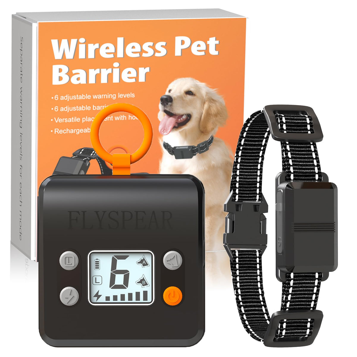 Wireless Rechargeable Indoor Pet Barrier with 6 Adjustable Range J147114