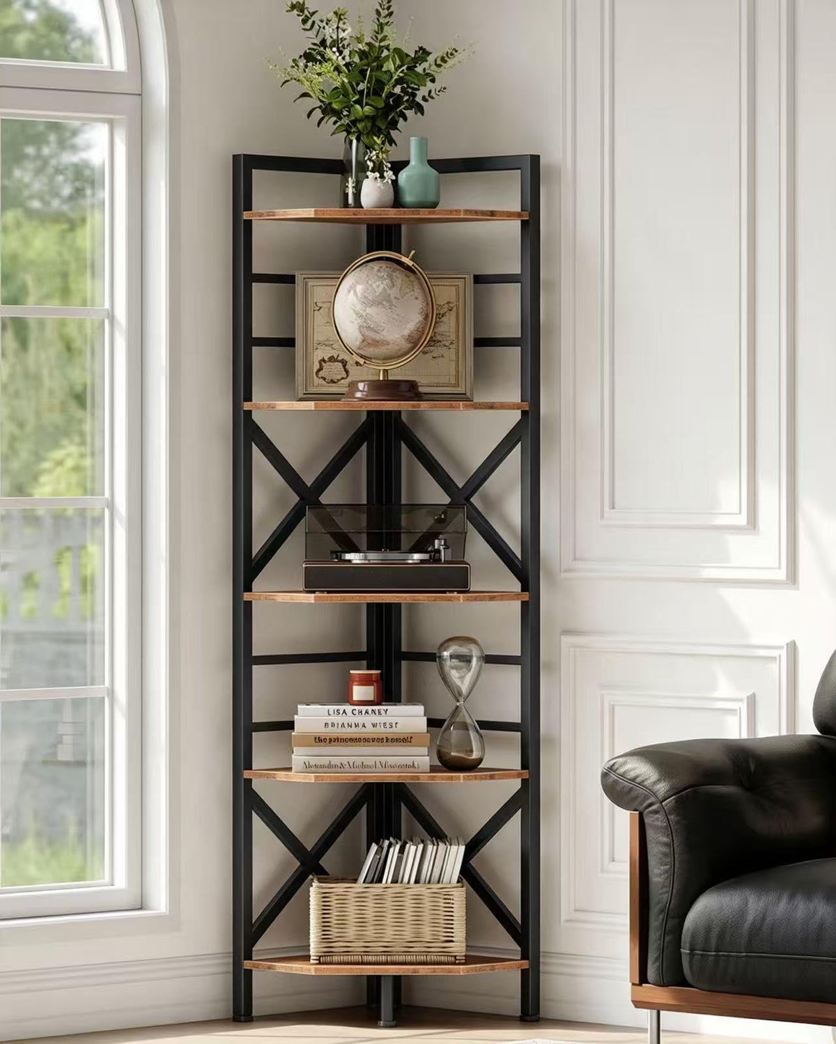 69.3" 5-Tier Corner Bookshelf E619540
