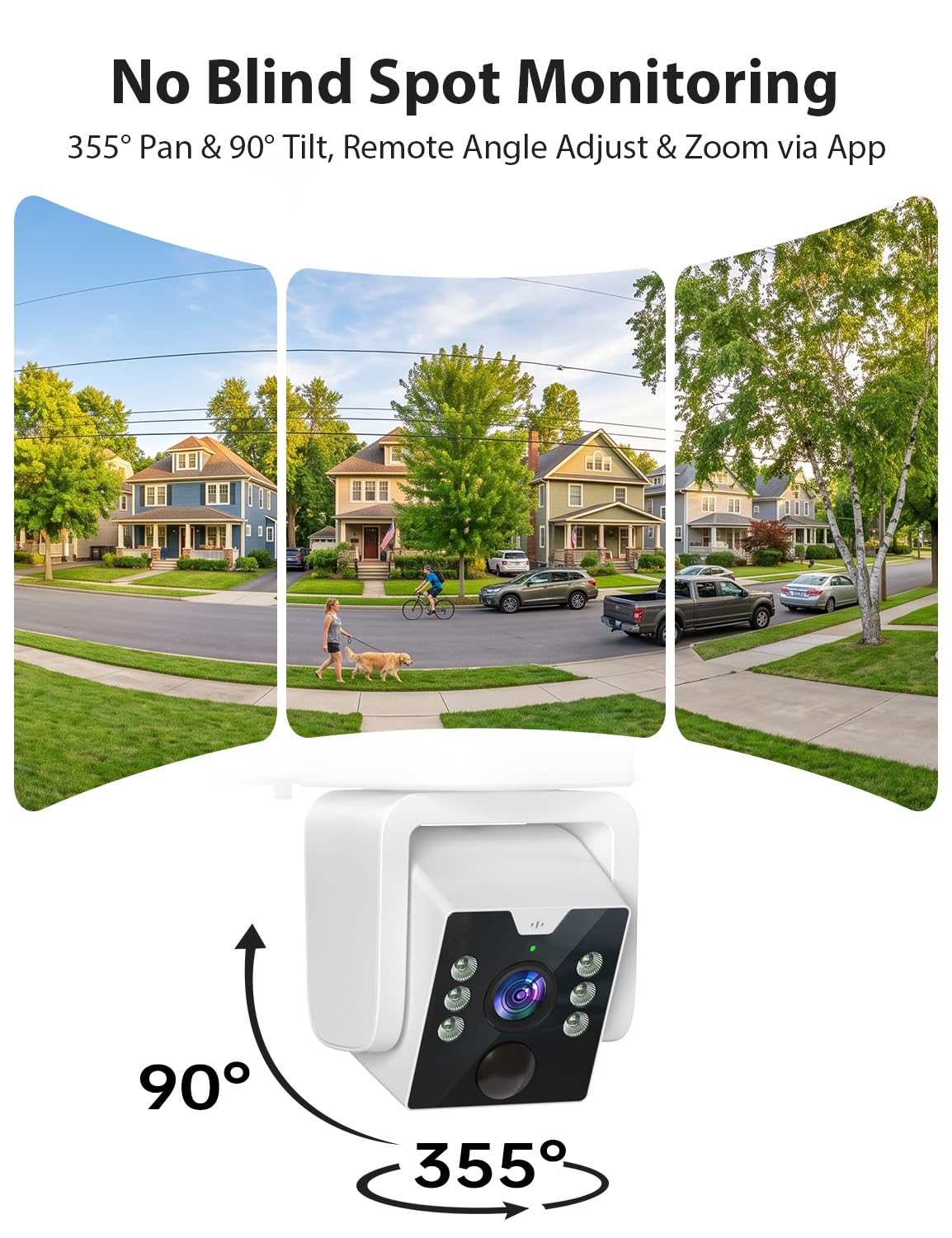 Wireless Outdoor Security Camera System, 4MP, 4 Cam-Kit, Color Night Vision M346425