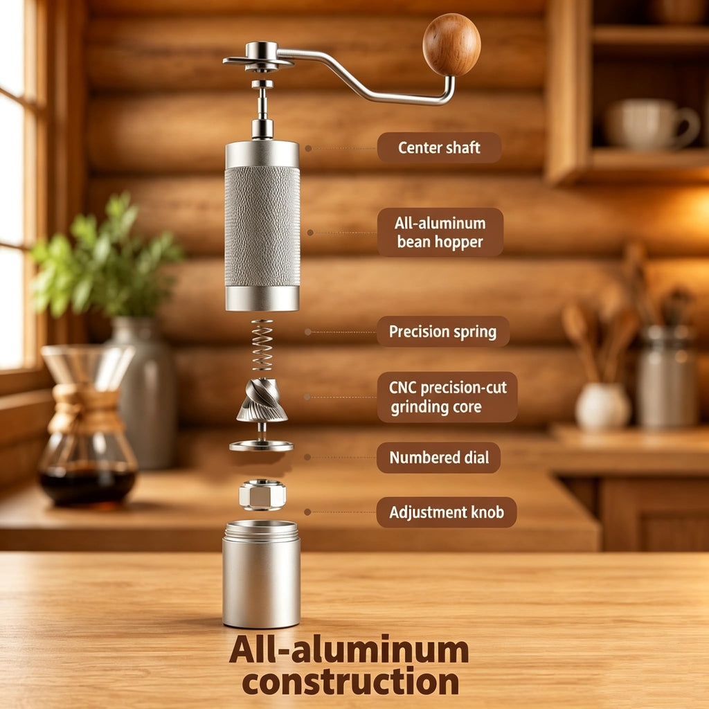 Manual Stainless Steel Conical Burr Coffee Grinder R24304