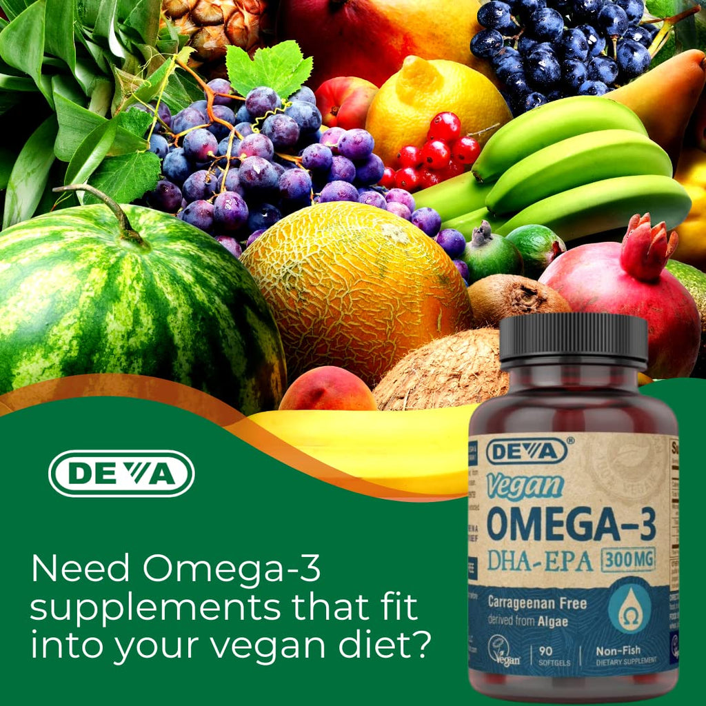 Vegan Omega-3 DHA EPA 300 mg 90 Softgels X31589
