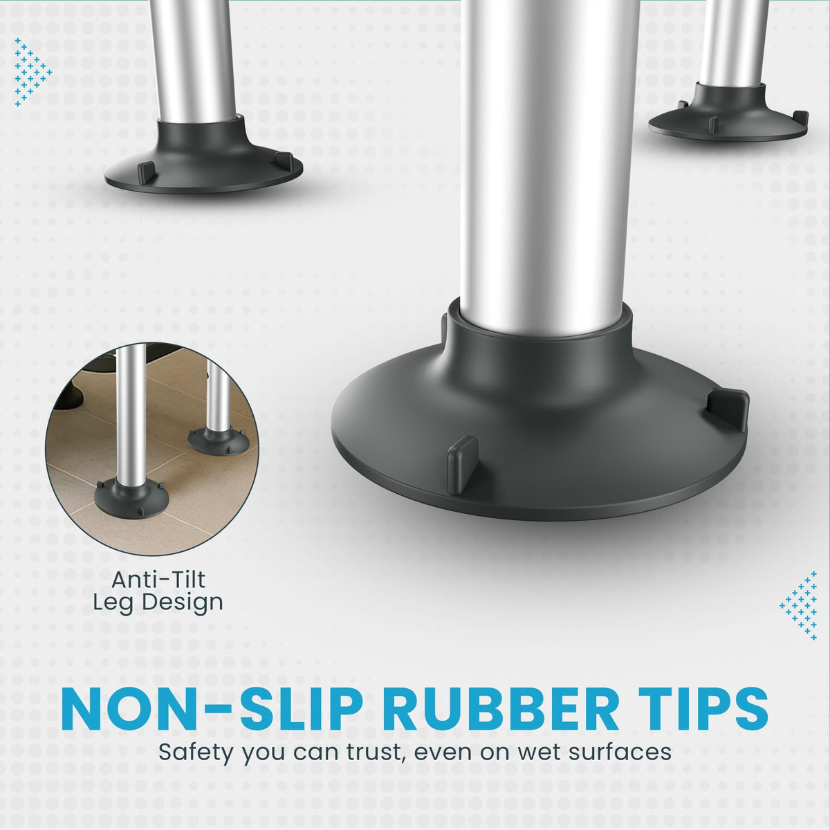Adjustable Swivel Shower Stool with Non-Slip Feet T36201