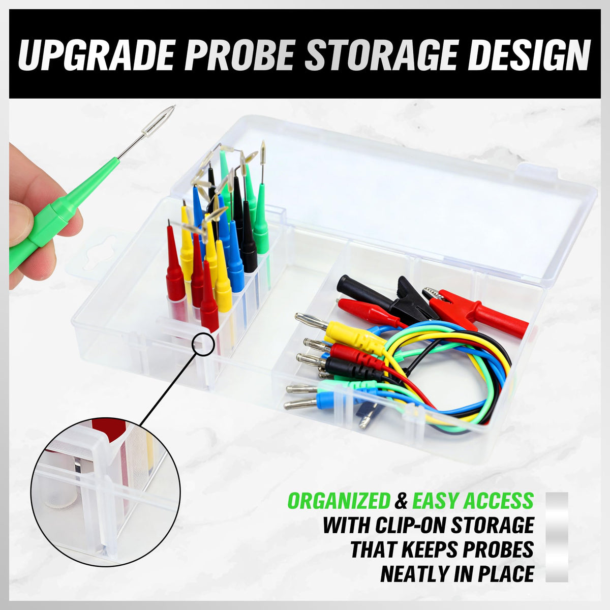 22-Piece Back Probe Kit with Test Leads and Alligator Clips Y978