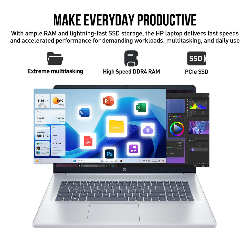 17 Inch Intel Core 7 Windows 11 Pro Laptop E3884