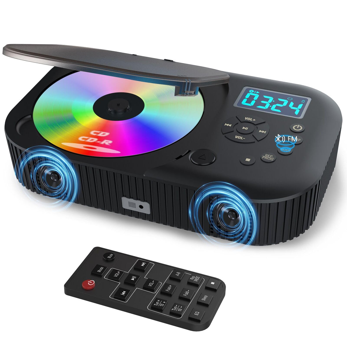 Portable Dual Stereo CD Player Black U7202
