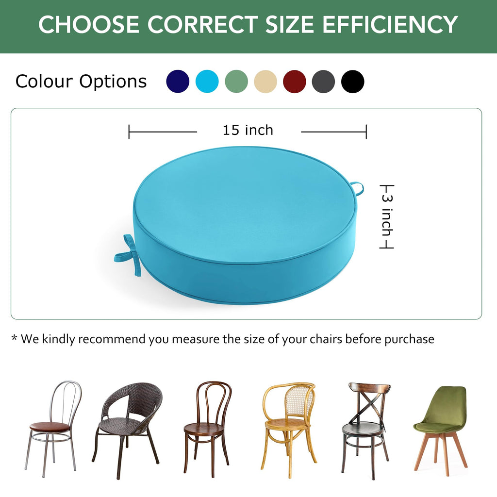 15" Round Waterproof Fade Resistant Chair Cushions Set of 2 S344168