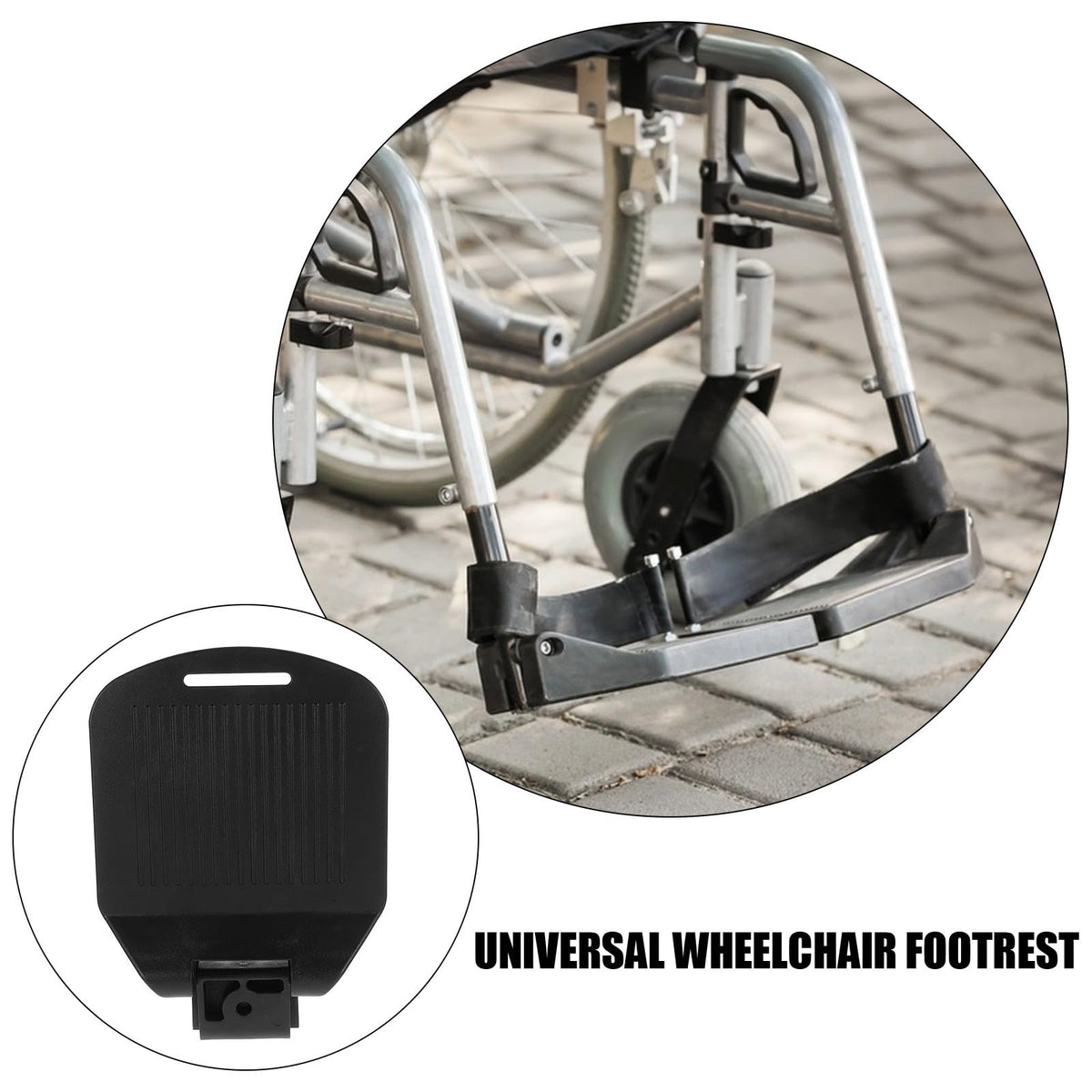 2pcs Universal Adjustable Wheelchair Leg Rest Foot Pedals Z31153
