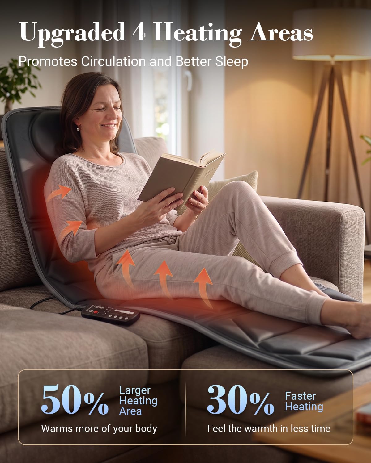 Full Body Massage Mat with Heat T588282