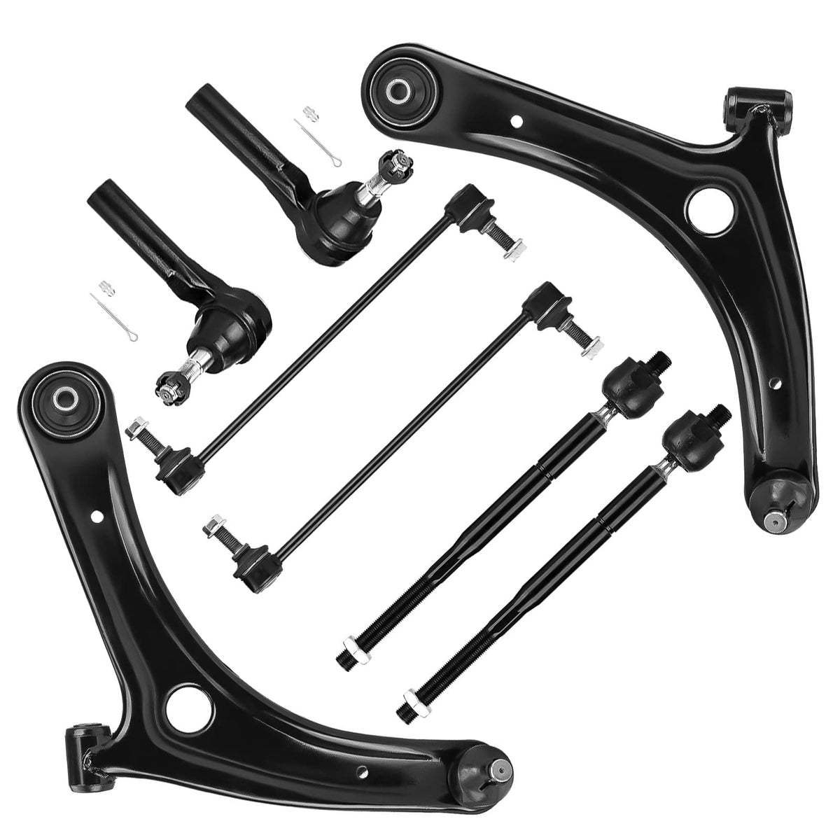 Front Lower Control Arm Suspension Kit with Ball Joint Tie Rods U7592