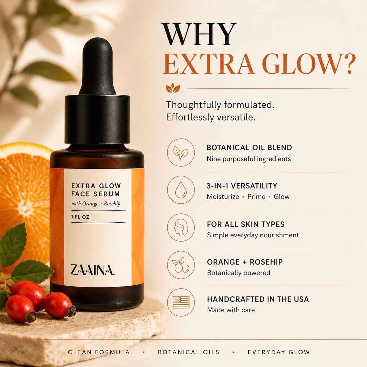 Extra Glow Face Oil Serum 1 oz C302913