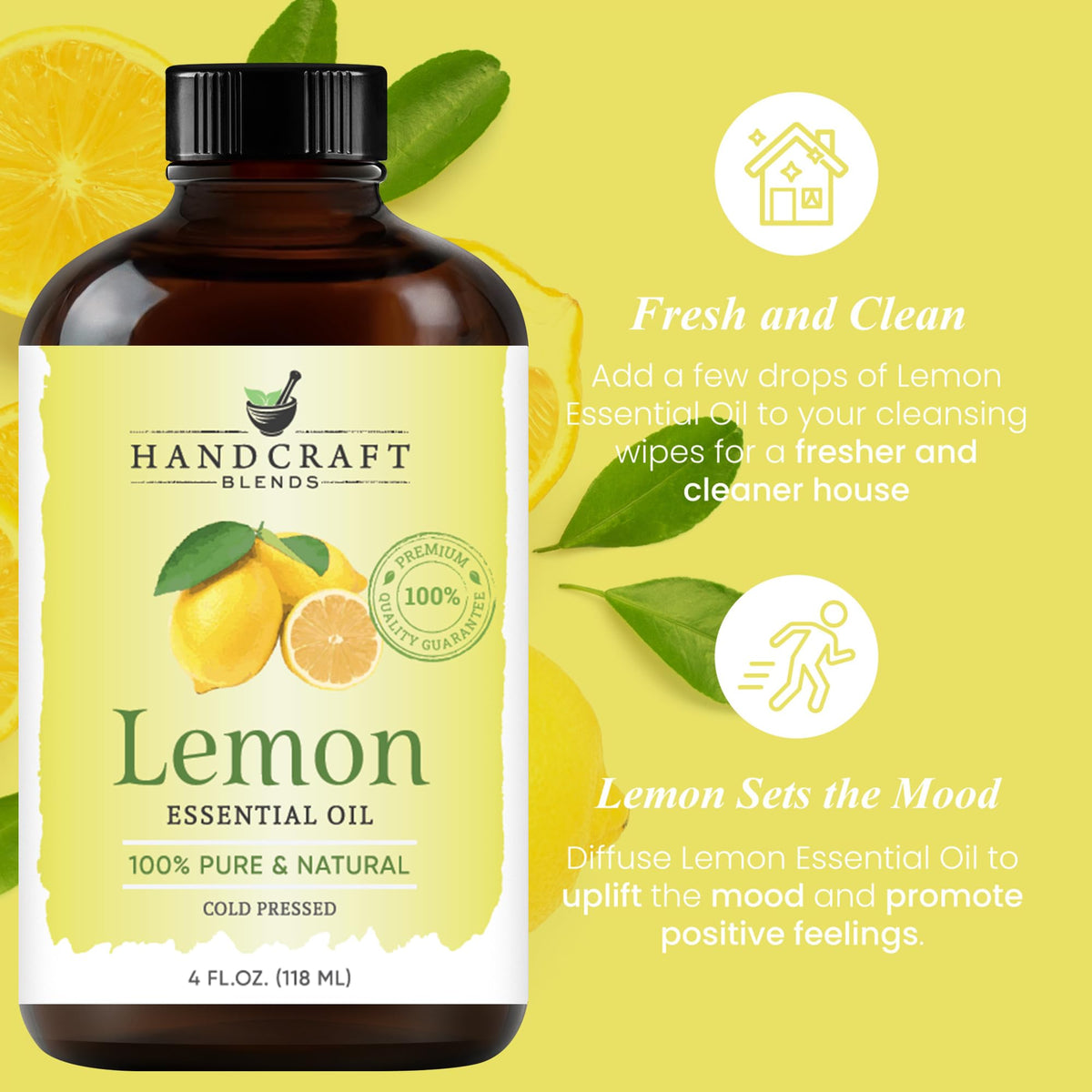 Lavender and Lemon Essential Oils 2 x 4 Fl Oz W26459