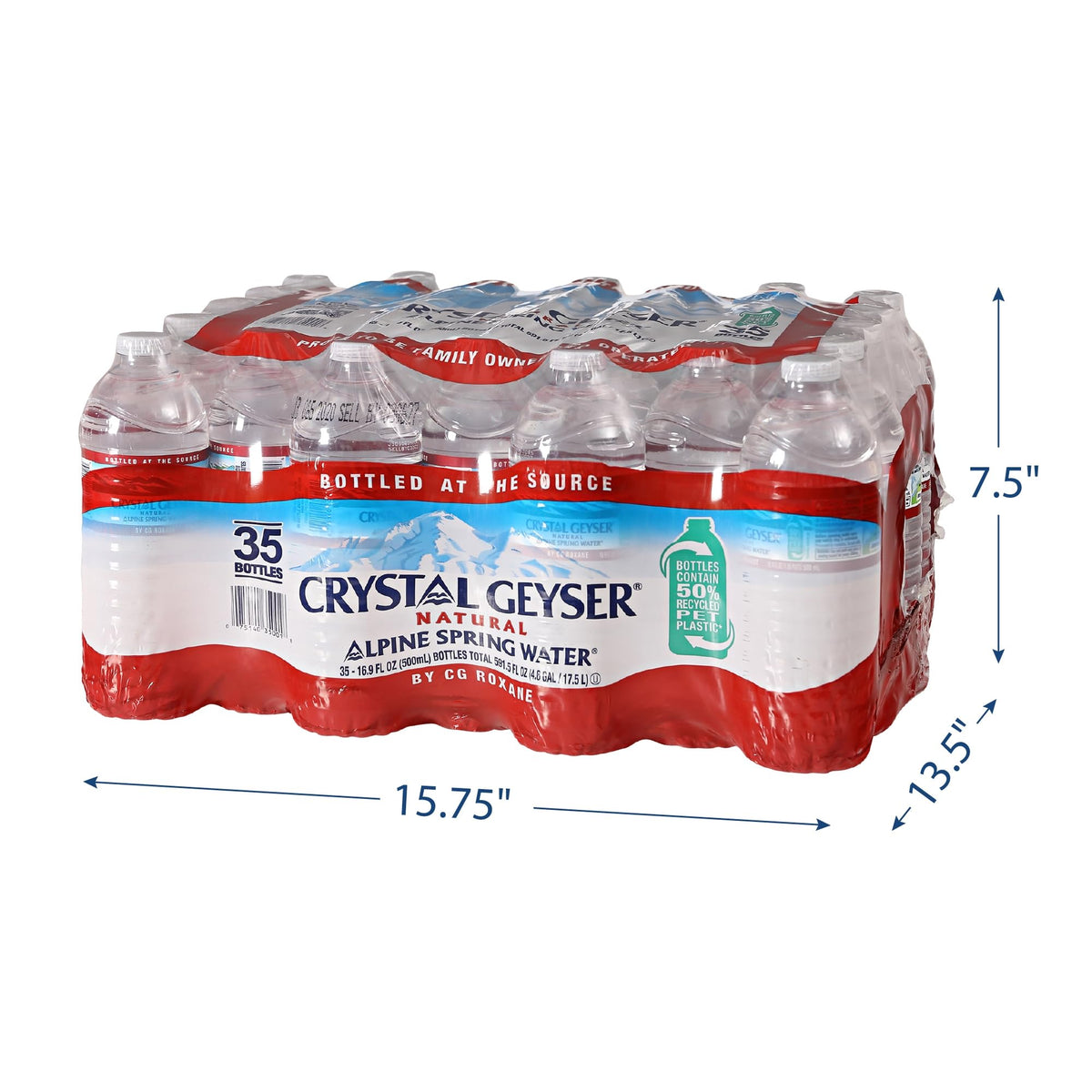 16.9 Fl Oz Pack of 35 Bottled Spring Water A26346
