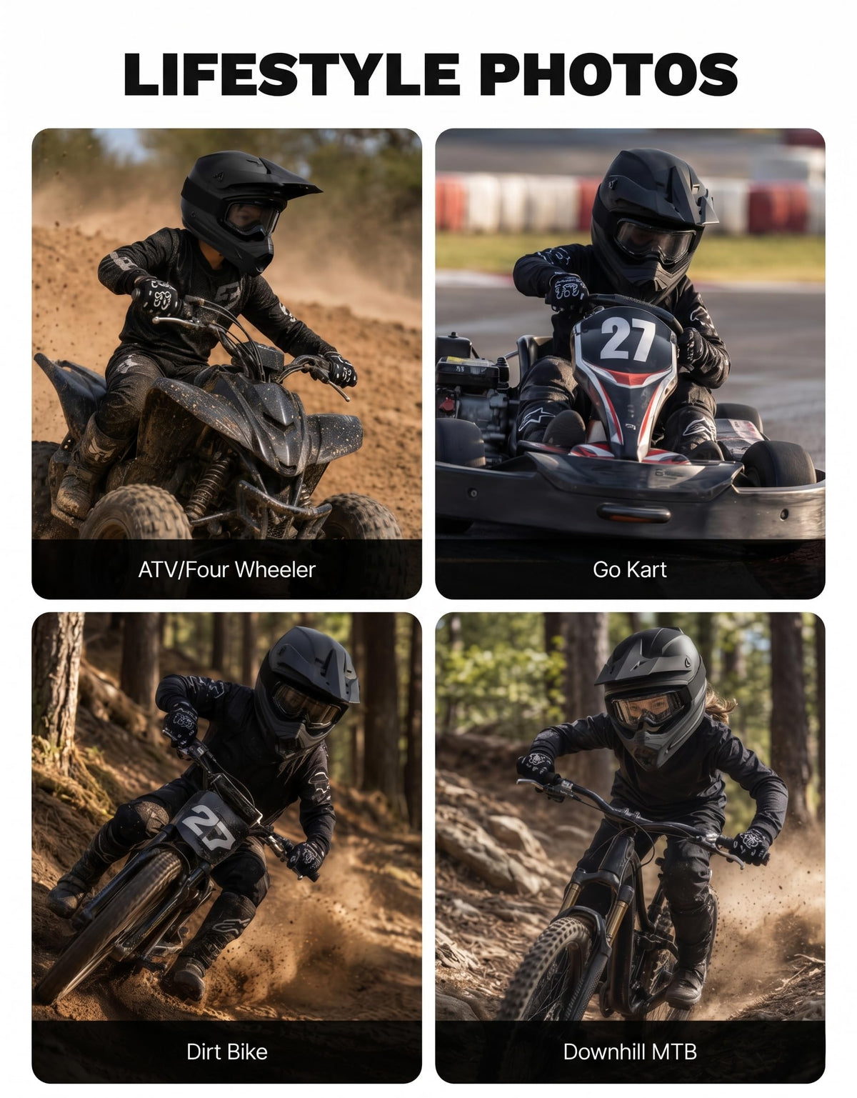 Kids Full Face Motorcycle Helmet C486