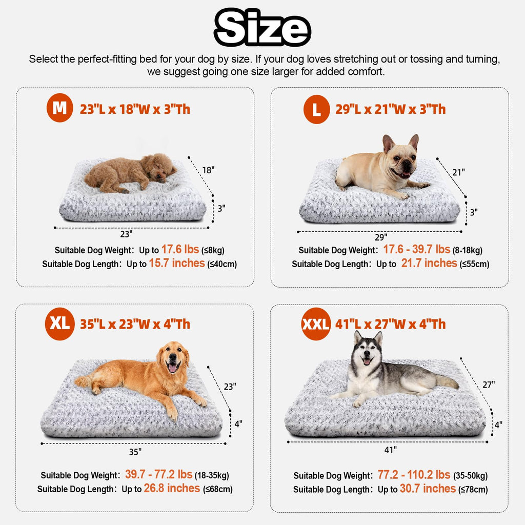 Large Washable Plush Dog Bed Q143