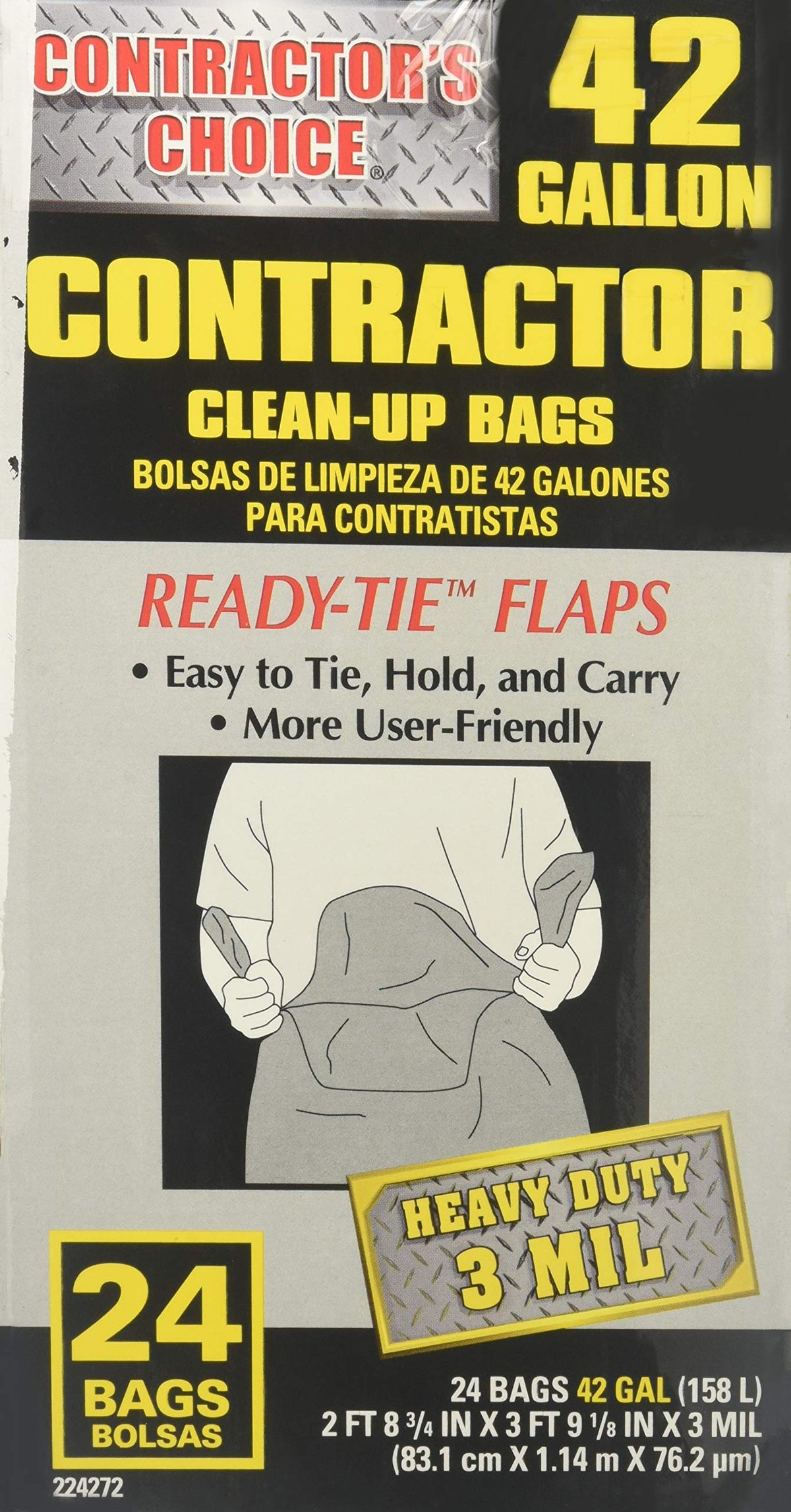 42-Gallon Outdoor Construction Trash Bags I524