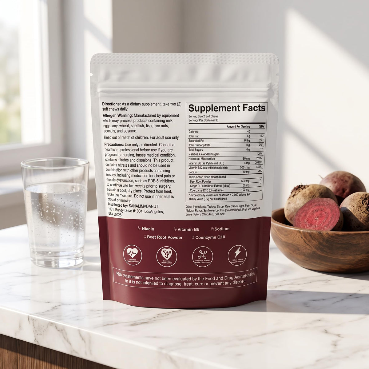 Beet Chews 4-in-1, 60 Count A2867