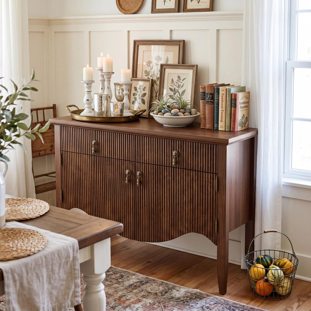 40" Fluted Buffet Cabinet with Drawer W646213