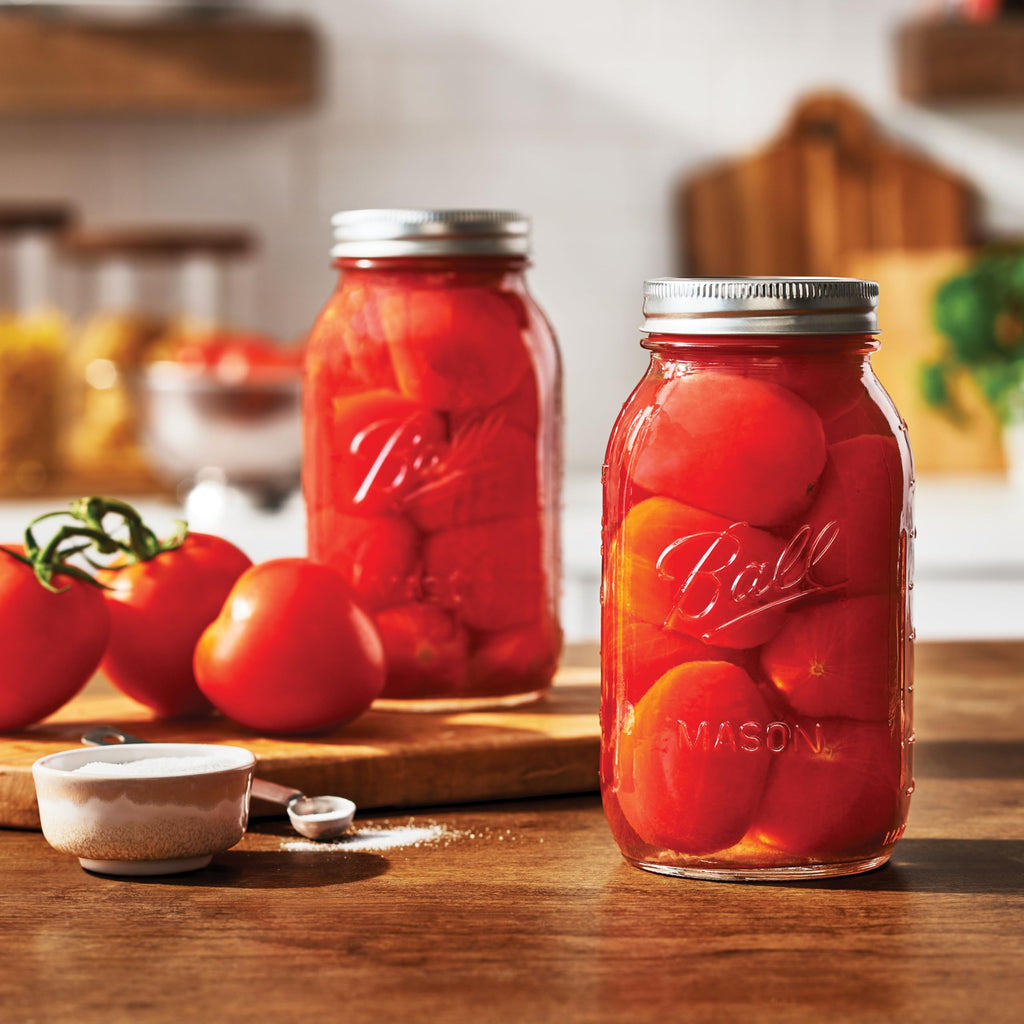 Regular Mouth 32-Ounces Mason Jar with Lids and Bands, Clear, Pack Of 2 L69295