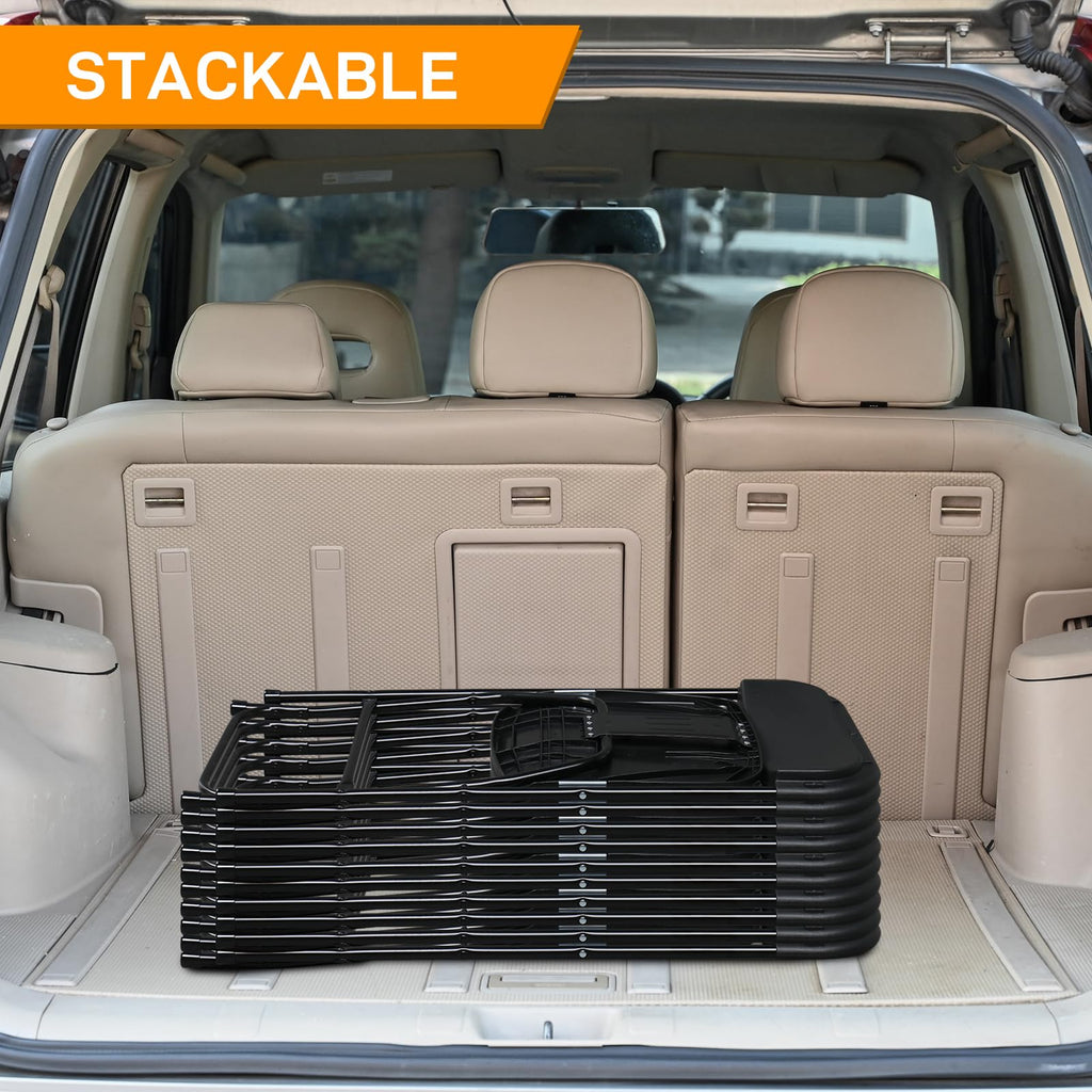 10 Pack Black Plastic Folding Chair P180